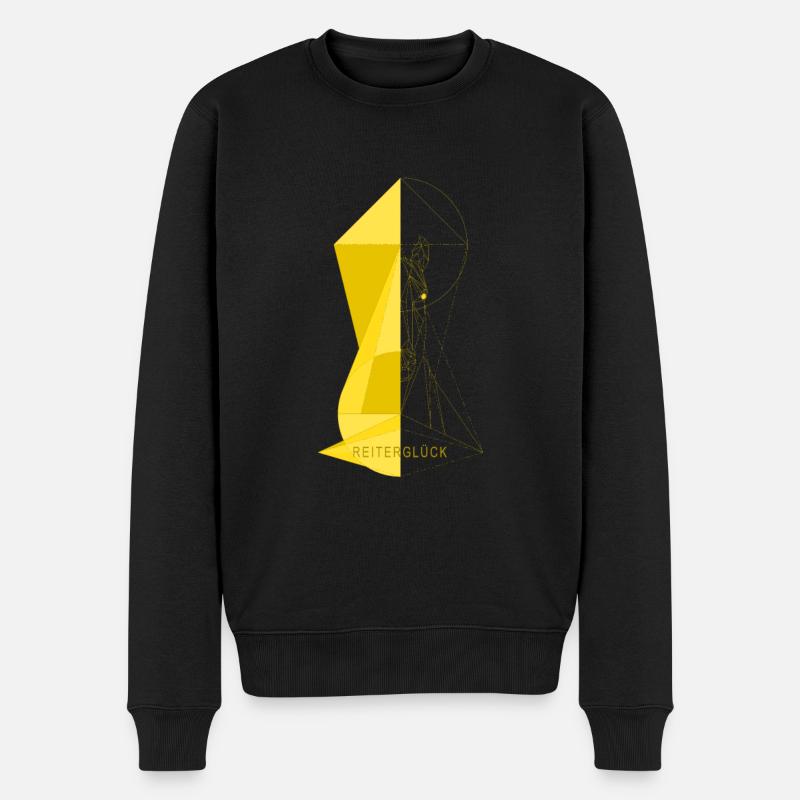 Reiterglück - Männer Premium Bio Pullover - Schwarz