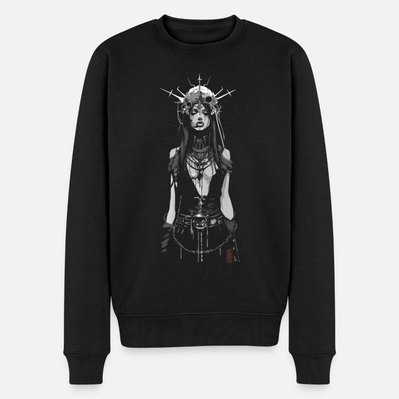 Fille démoniaque - Pull Premium bio Homme - noir