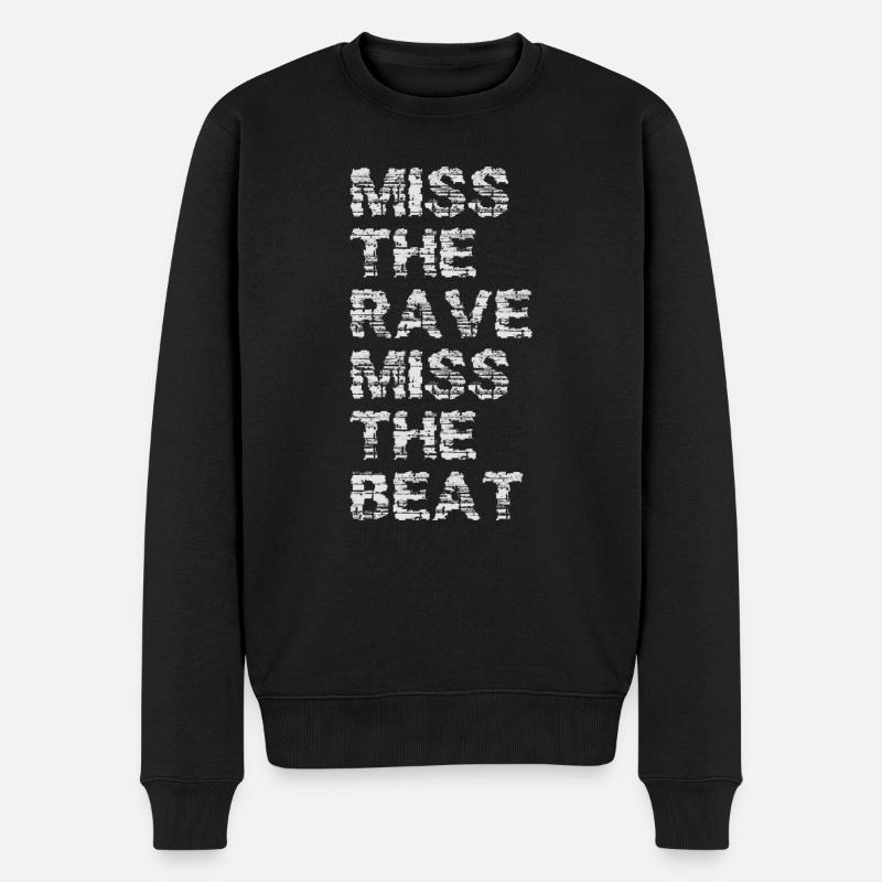 Rave - Männer Premium Bio Pullover - Schwarz