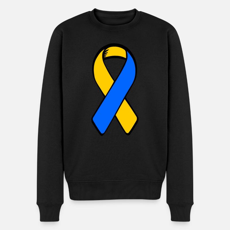 Ukraine - Männer Premium Bio Pullover - Schwarz
