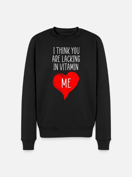 vitamin me funny quote - Men's Premium Organic Jumper - black