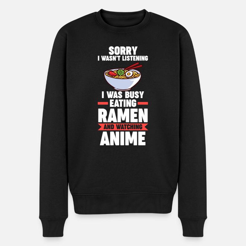 Anime Merch Anime Ramen Südkorea Geschenk - Männer Premium Bio Pullover - Schwarz