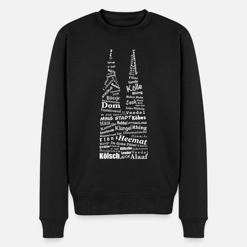 Kölner Dom Köln Design - Männer Premium Bio Pullover - Schwarz