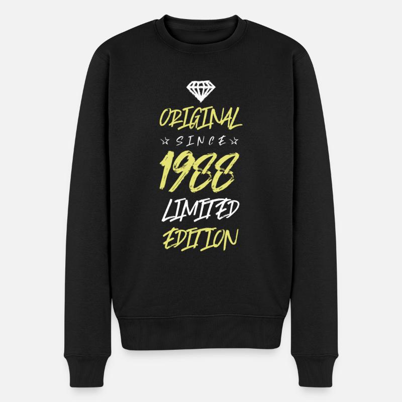 1988 limited edition - Männer Premium Bio Pullover - Schwarz
