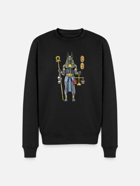 Anubis Egyptian Mythology God - Men's Premium Organic Jumper - black