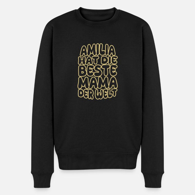Geschenk für Amilia - Männer Premium Bio Pullover - Schwarz