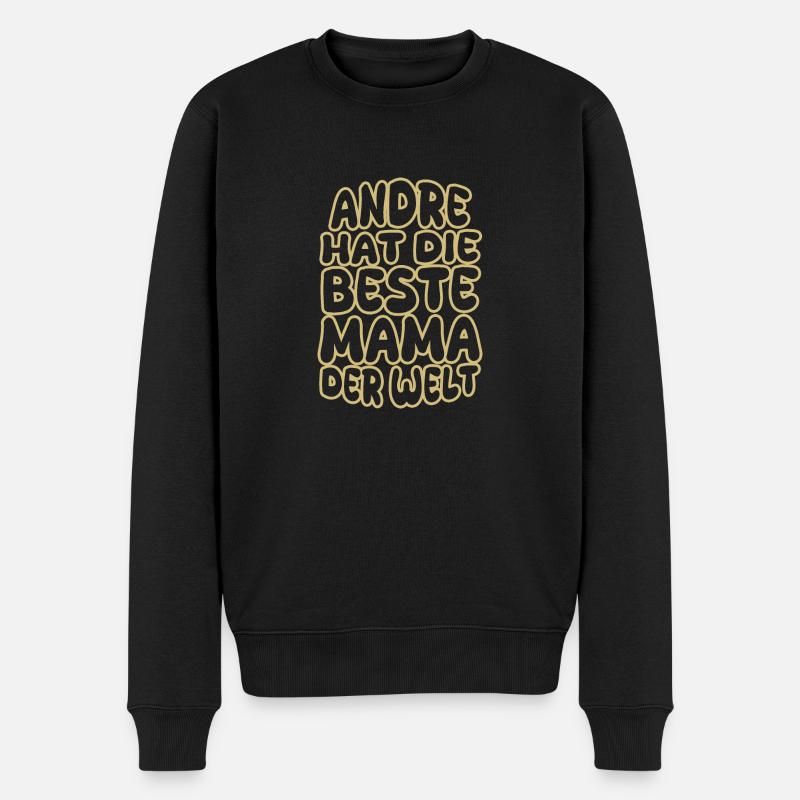 Spruch André - Männer Premium Bio Pullover - Schwarz