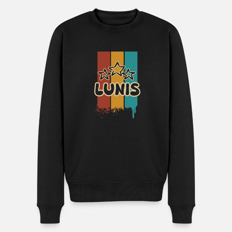 Lunis Lunis - Männer Premium Bio Pullover - Schwarz