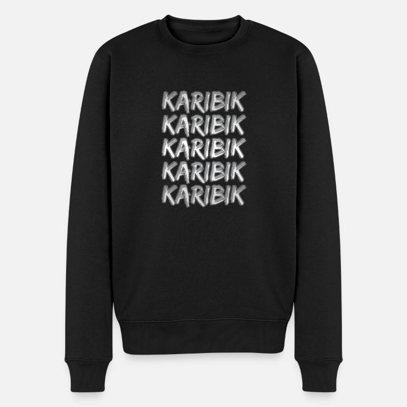 Karibik - Männer Premium Bio Pullover - Schwarz
