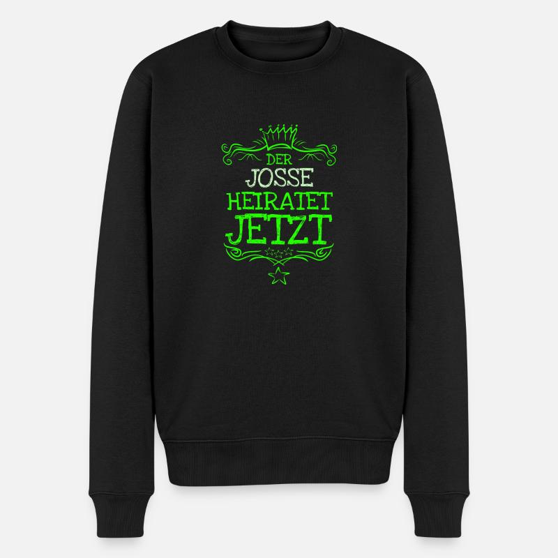 Bachelor Josse - Männer Premium Bio Pullover - Schwarz