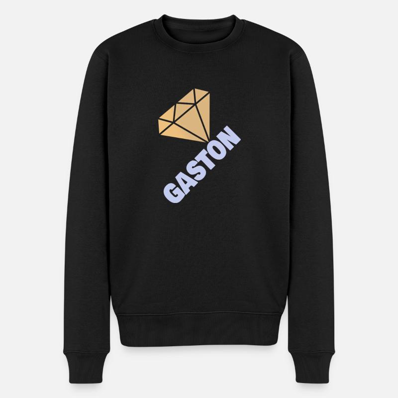 Geschenk für Gaston - Männer Premium Bio Pullover - Schwarz