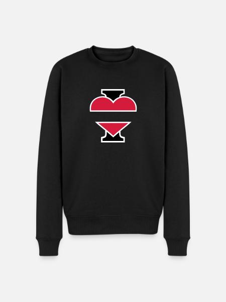 I Love - Men's Premium Organic Jumper - black