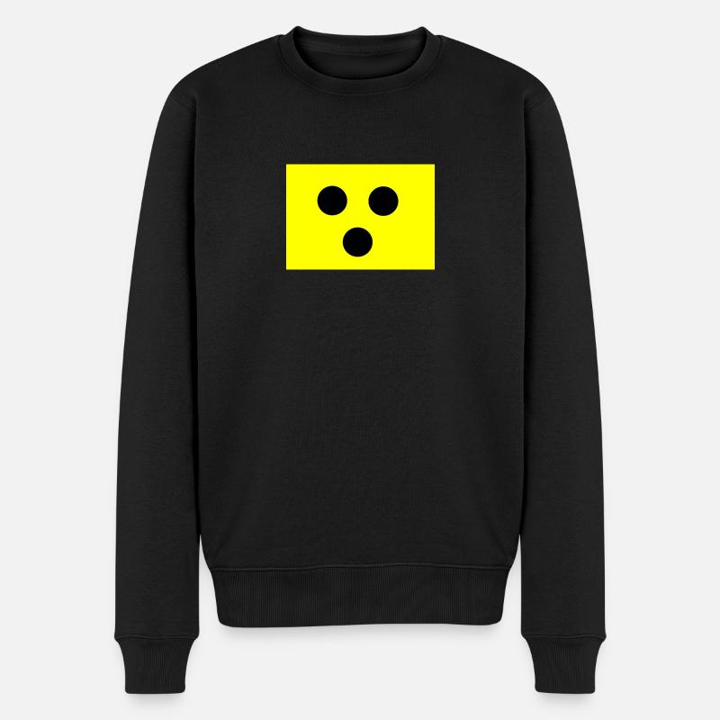 Blindenzeichen - Männer Premium Bio Pullover - Schwarz
