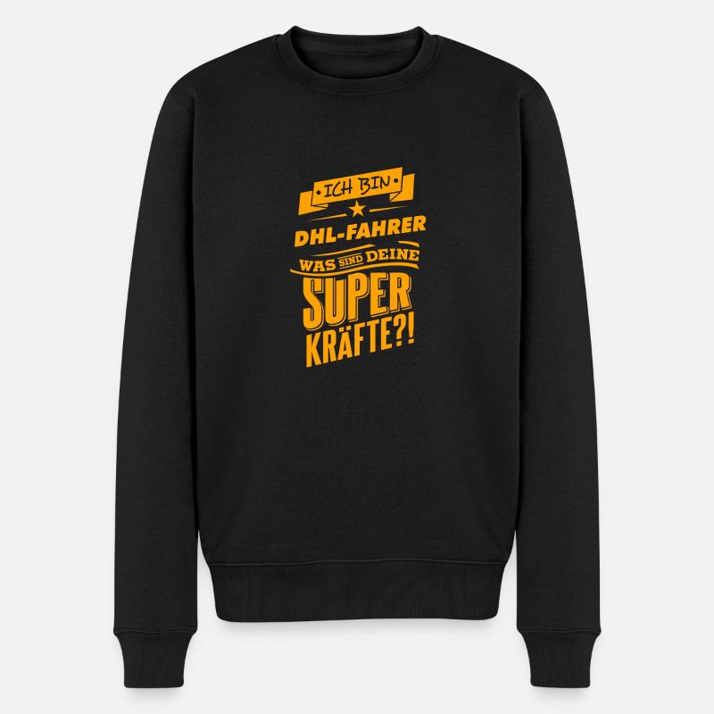 Be a hero - DHL Fahrer Geschenk - Männer Premium Bio Pullover - Schwarz