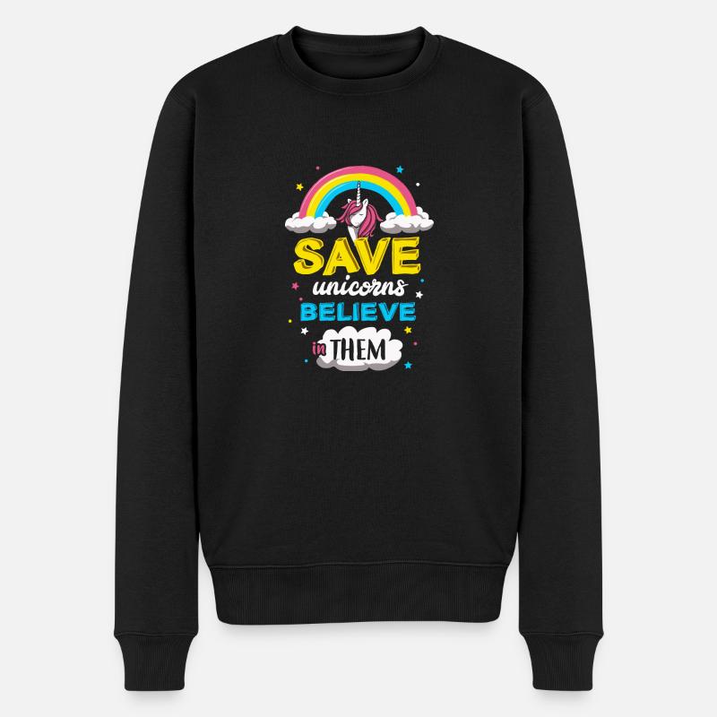 Save unicorns - Pull Premium bio Homme - noir