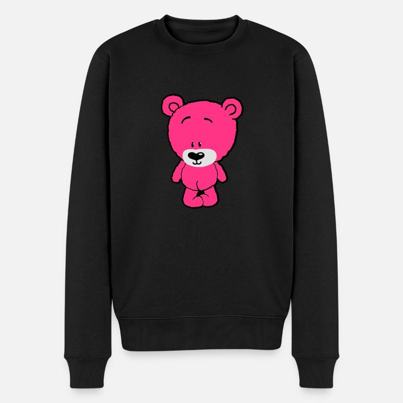 Cute Bear - Pull Premium bio Homme - noir