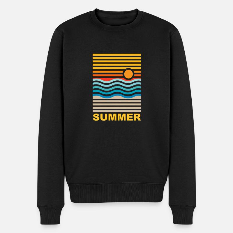 Sommer - Männer Premium Bio Pullover - Schwarz