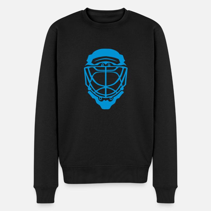 Helm Eishockey Torwart - Männer Premium Bio Pullover - Schwarz