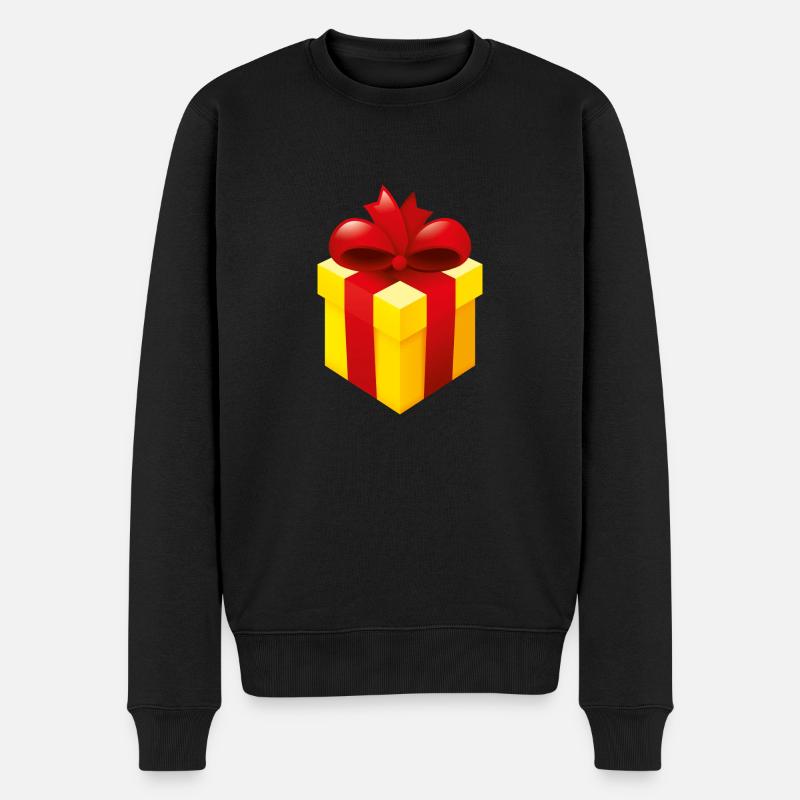 Smiley Present - Pull Premium bio Homme - noir