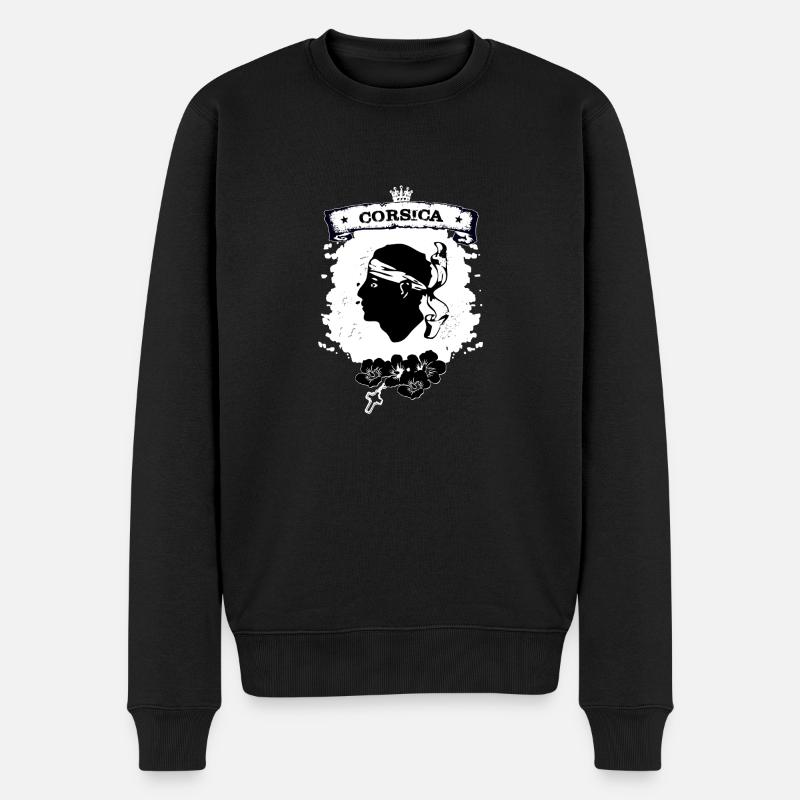 Corsica - Männer Premium Bio Pullover - Schwarz