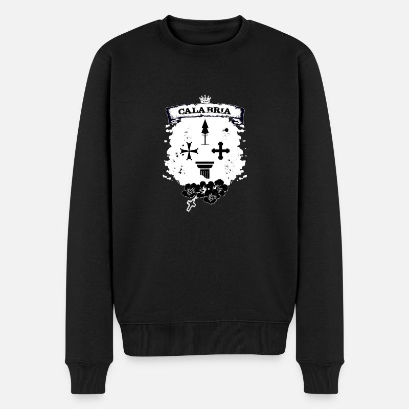 Calabria - Männer Premium Bio Pullover - Schwarz