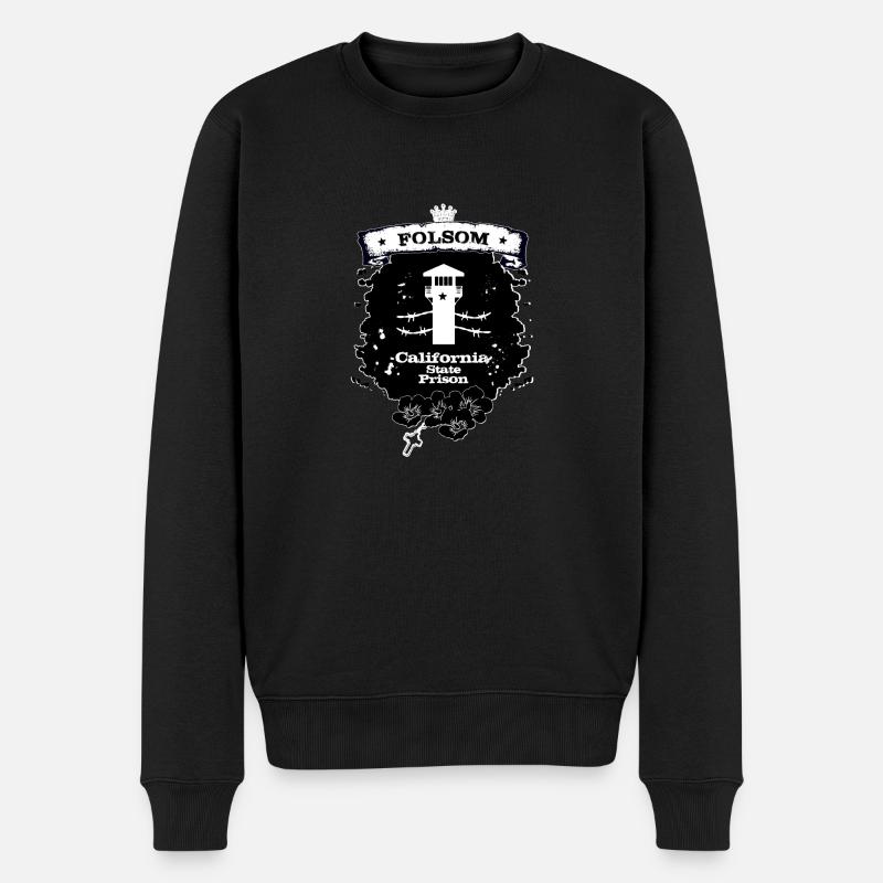 Folsom Prison - Männer Premium Bio Pullover - Schwarz
