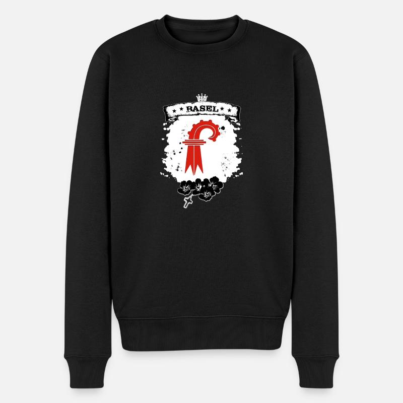 Basel Kanton - Männer Premium Bio Pullover - Schwarz