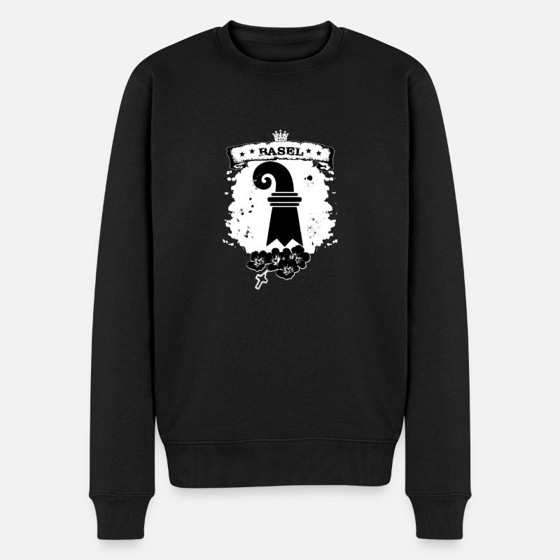 Basel Stadt - Männer Premium Bio Pullover - Schwarz