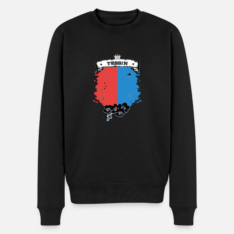 Tessin - Männer Premium Bio Pullover - Schwarz