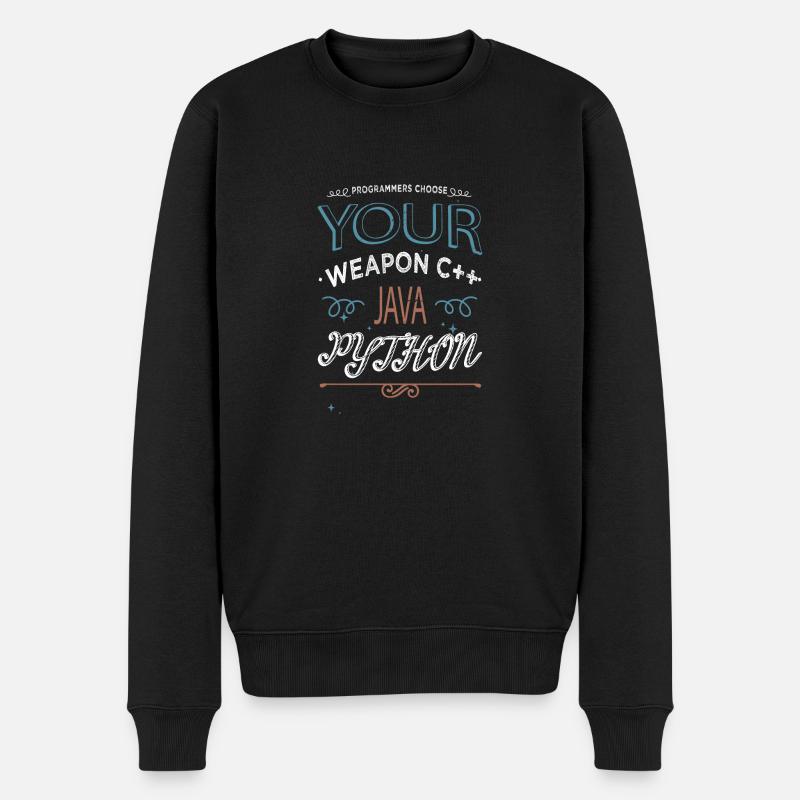 backend developer - Männer Premium Bio Pullover - Schwarz
