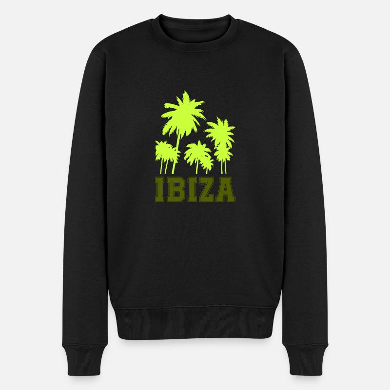 ibiza - Männer Premium Bio Pullover - Schwarz