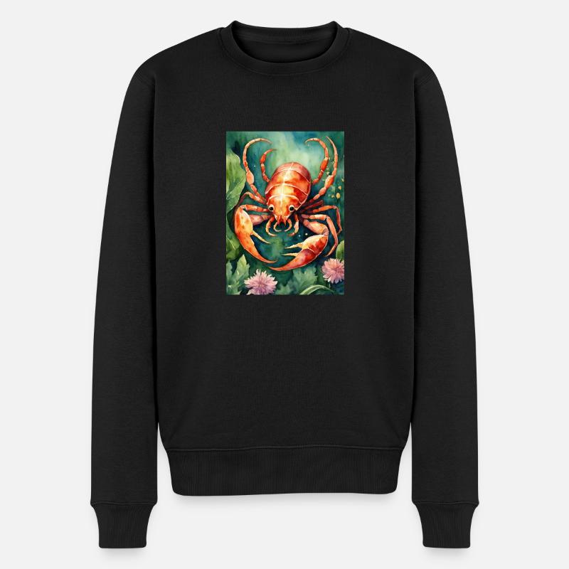 Sternzeichen Skorpion - Männer Premium Bio Pullover - Schwarz