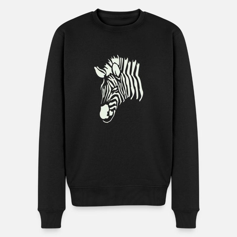Zebra 1 - Men's Premium Organic Jumper - black
