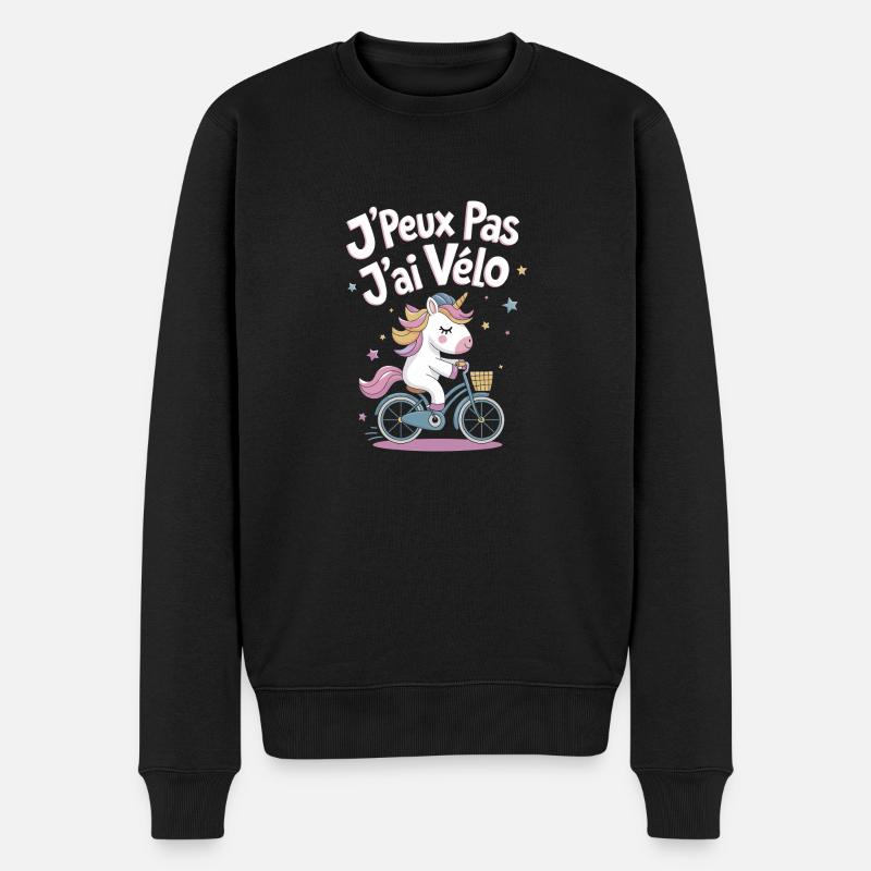 J'peux pas j'ai vélo - Pull Premium bio Homme - noir