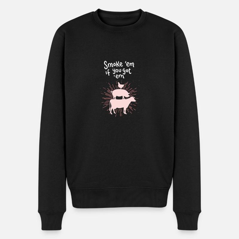 Vache porc poulet - Pull Premium bio Homme - noir