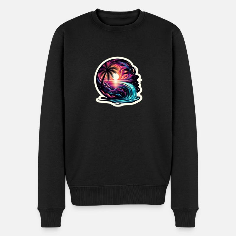 Palm et Galaxy - Pull Premium bio Homme - noir