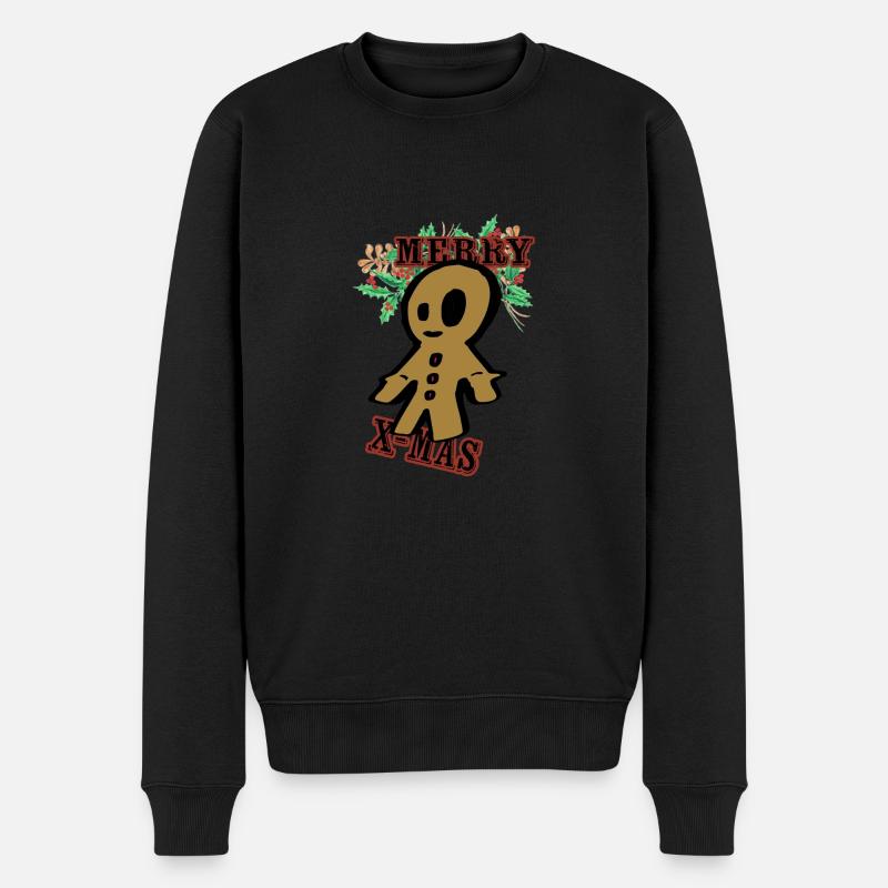 Merry X Mas - Männer Premium Bio Pullover - Schwarz