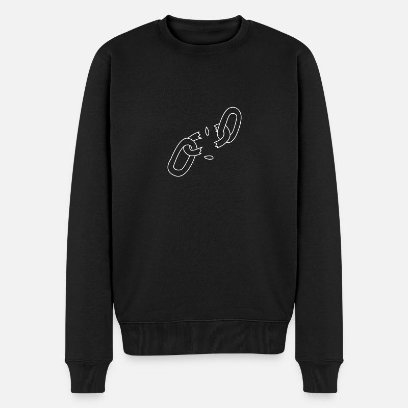 Kette - Männer Premium Bio Pullover - Schwarz