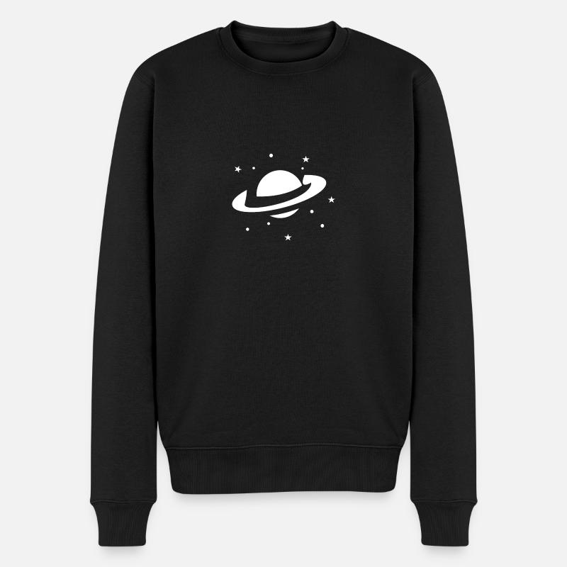 Saturn - Männer Premium Bio Pullover - Schwarz