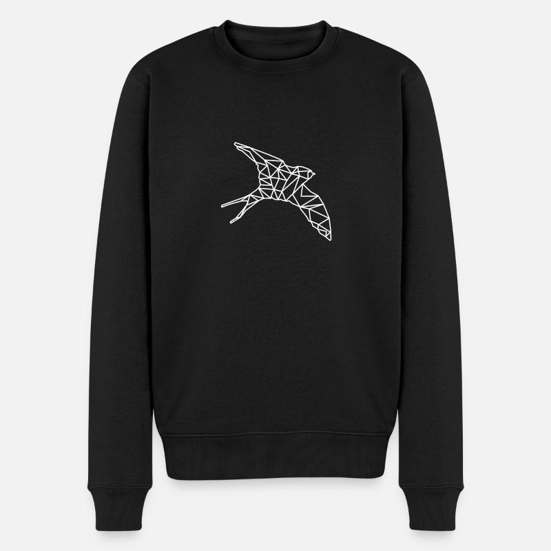 Vogel - Männer Premium Bio Pullover - Schwarz