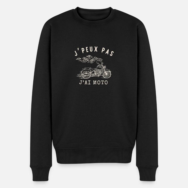 J'peux pas j'ai moto - Pull Premium bio Homme - noir
