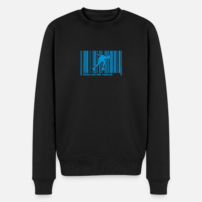 code barre speed skating skateur - Pull Premium bio Homme - noir