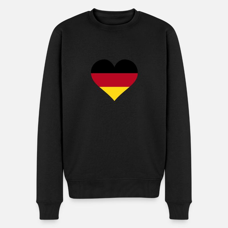 Allemagne cœur - Pull Premium bio Homme - noir