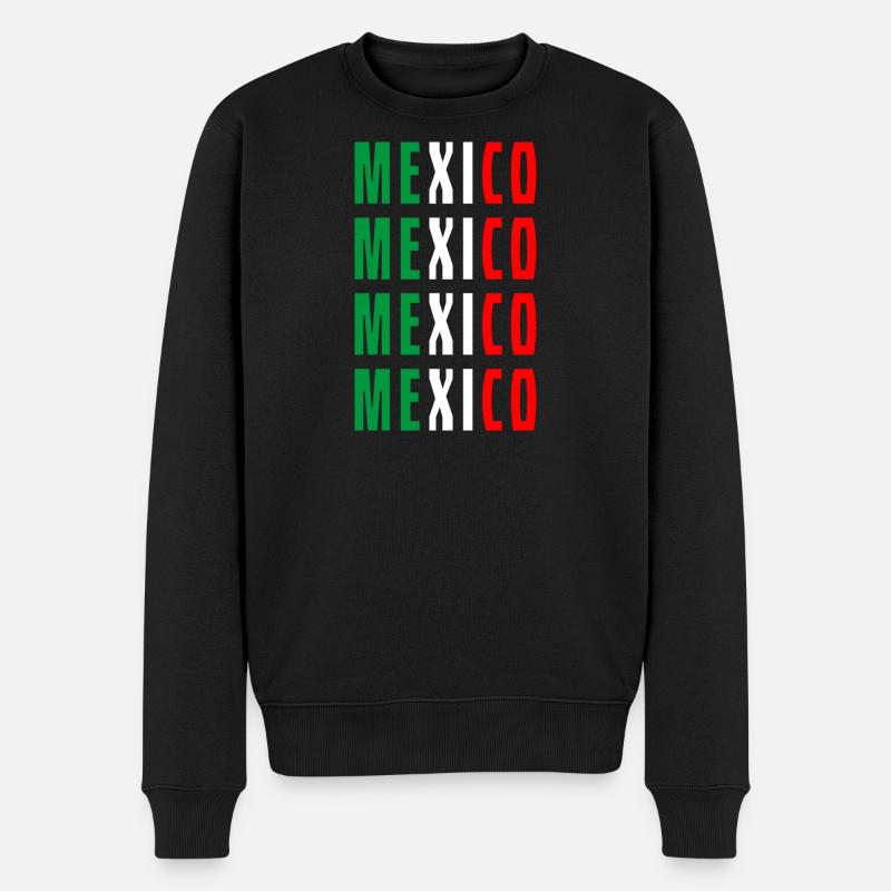 Mexico Mexico Mexico Mexico - Männer Premium Bio Pullover - Schwarz