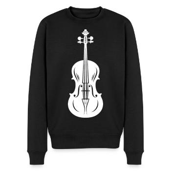 Dessin de violon - Pull Premium bio Homme - noir - Devant - Nico (187cm)