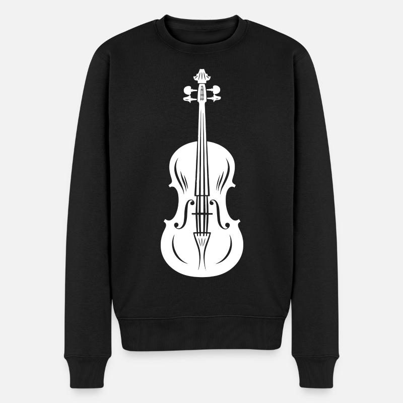 Dessin de violon - Pull Premium bio Homme - noir