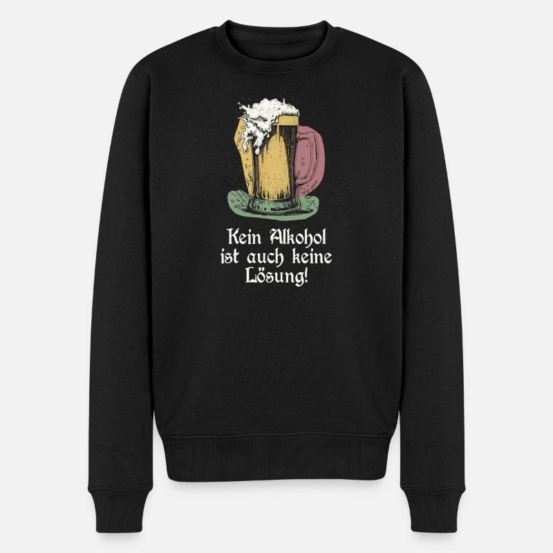 drôle de dicton de bière - Pull Premium bio Homme - noir