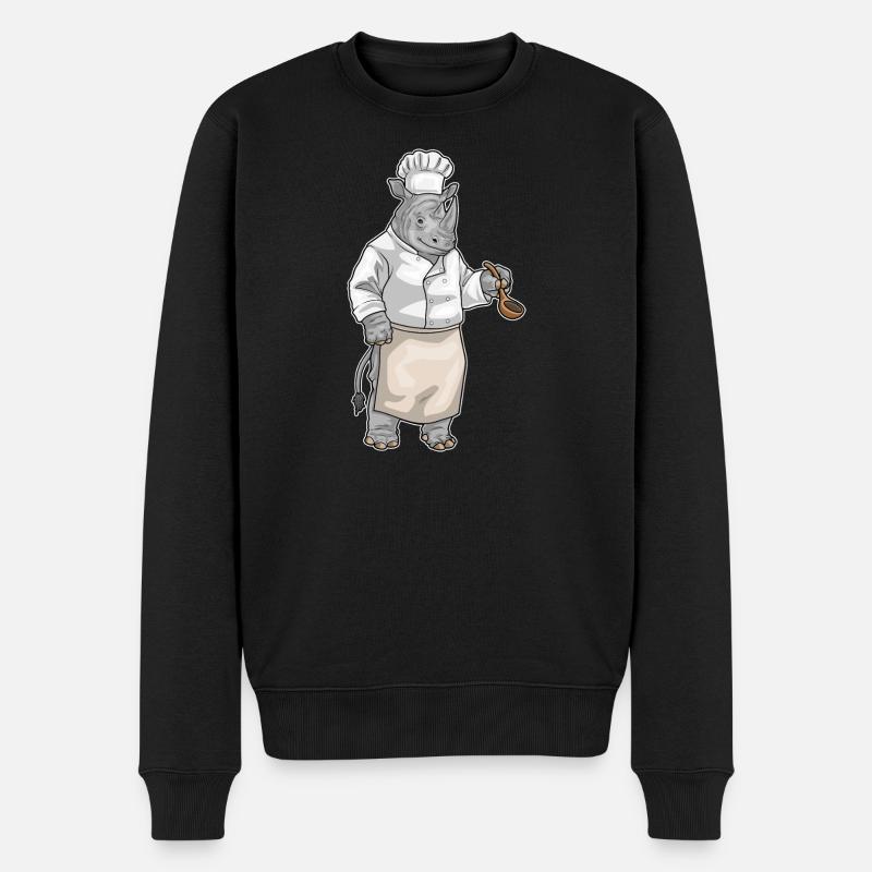 Rhinocéros Cuisson Cuisson Cuiller Cuisson - Pull Premium bio Homme - noir