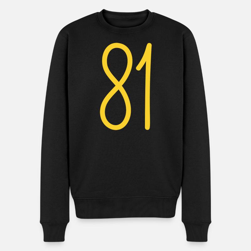 81 - Männer Premium Bio Pullover - Schwarz