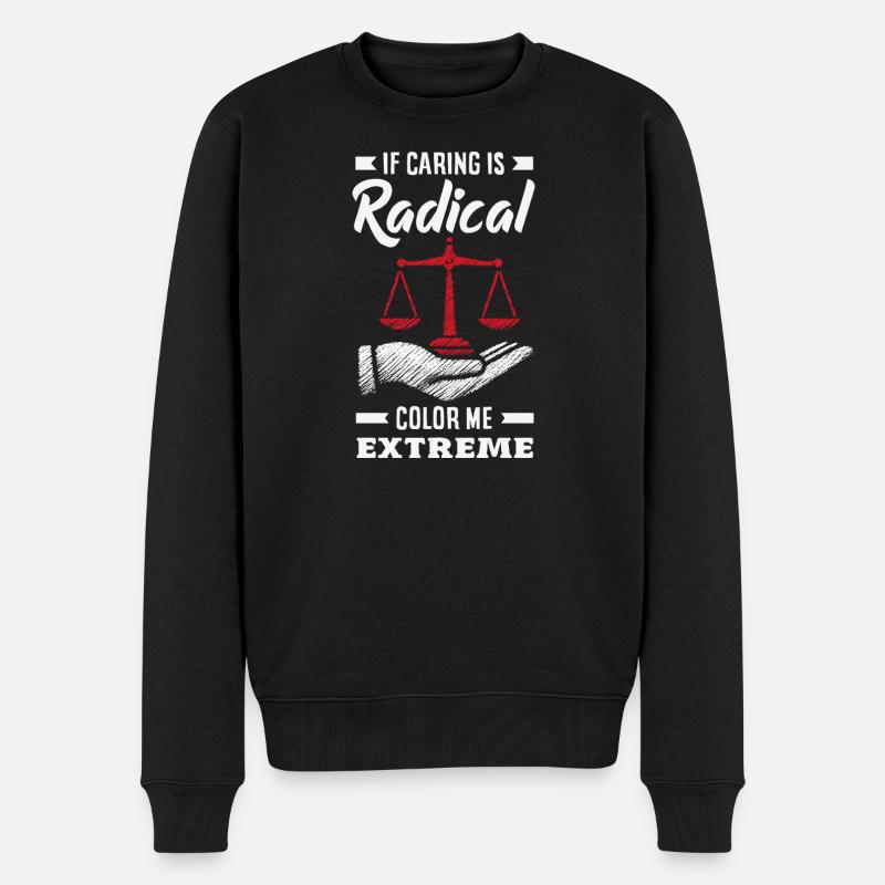 Radikalisiert Durch Grundlegenden - Männer Premium Bio Pullover - Schwarz